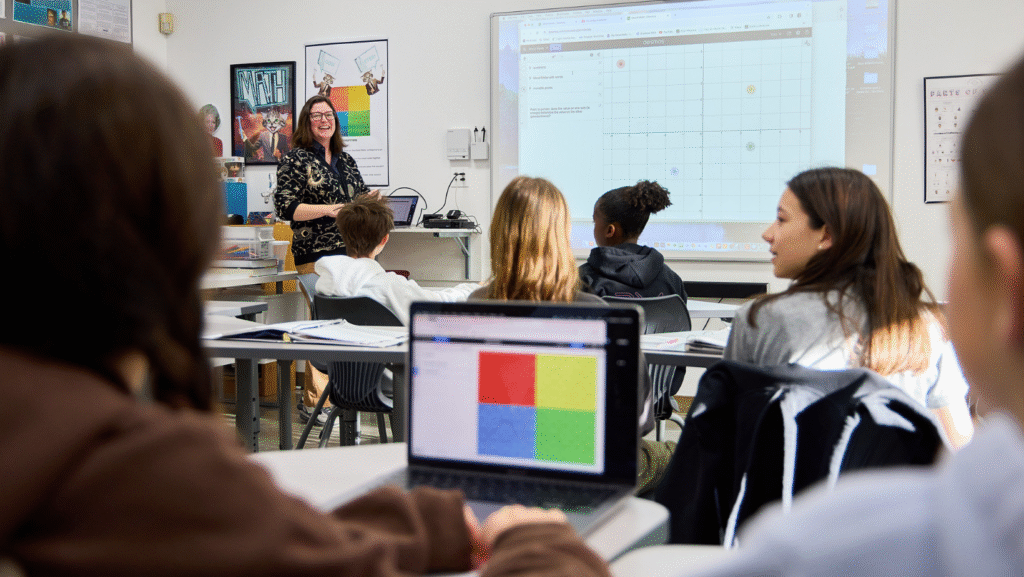 Students learning RULER in a middle school classroom